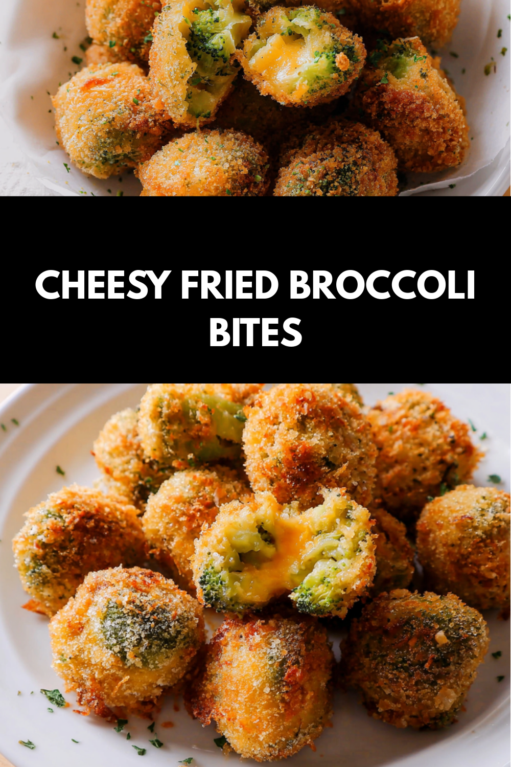 Cheesy Fried Broccoli Bites