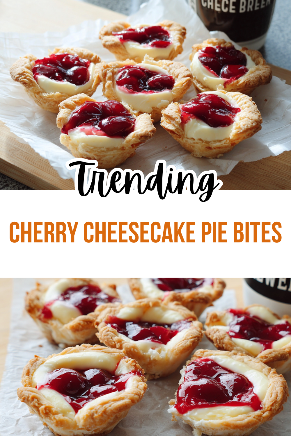 Cherry Cheesecake Pie Bites