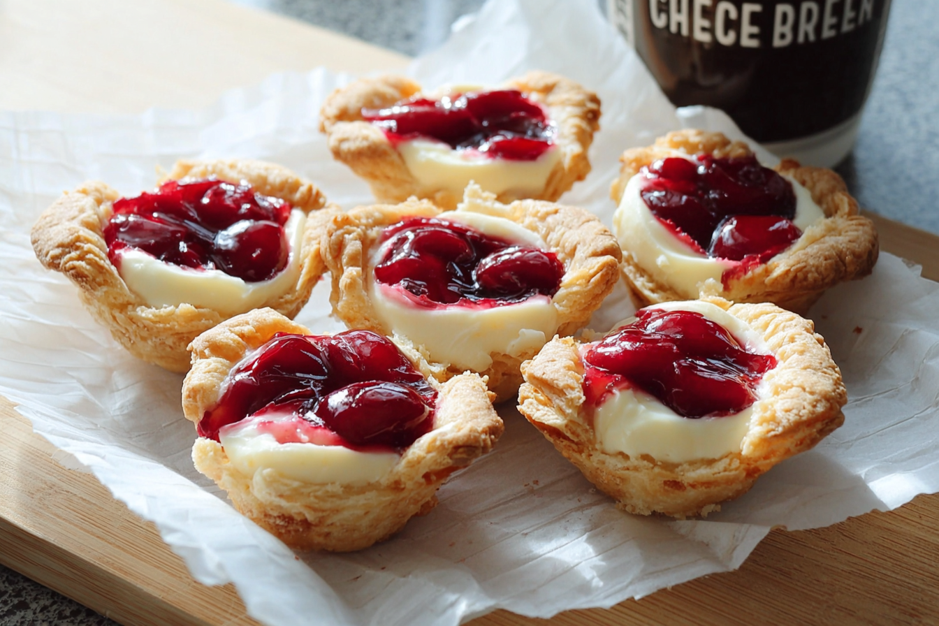 Cherry Cheesecake Pie Bites