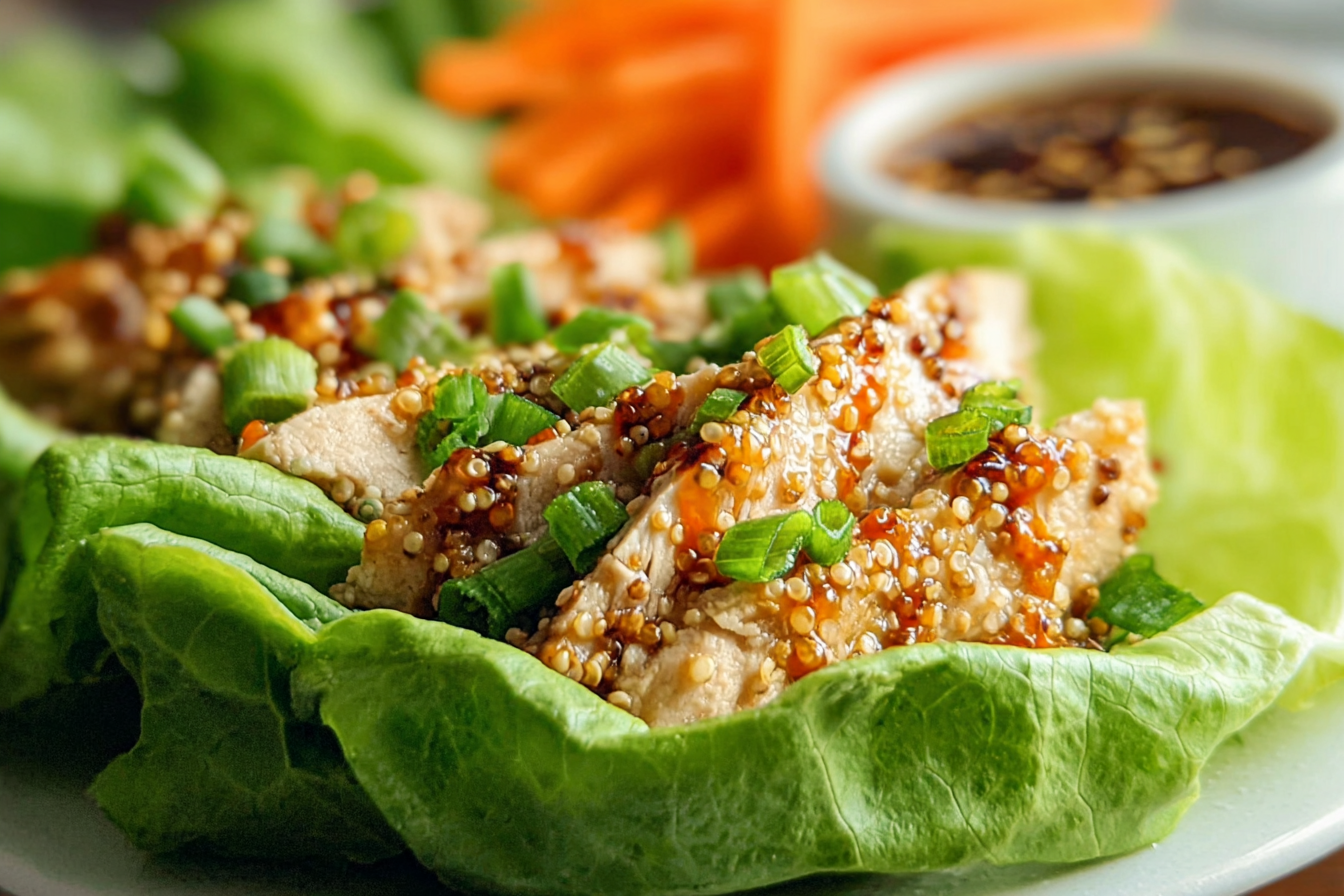 Chicken Quinoa Lettuce Wraps