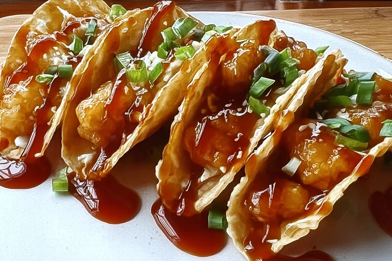 Chicken Wonton Tacos