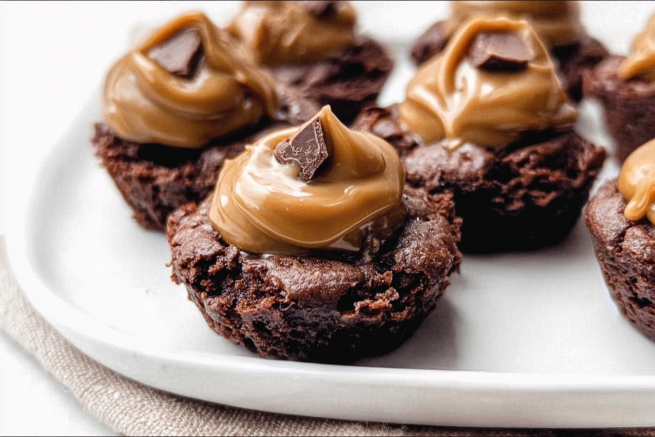Chocolate Caramel Brownie Bites