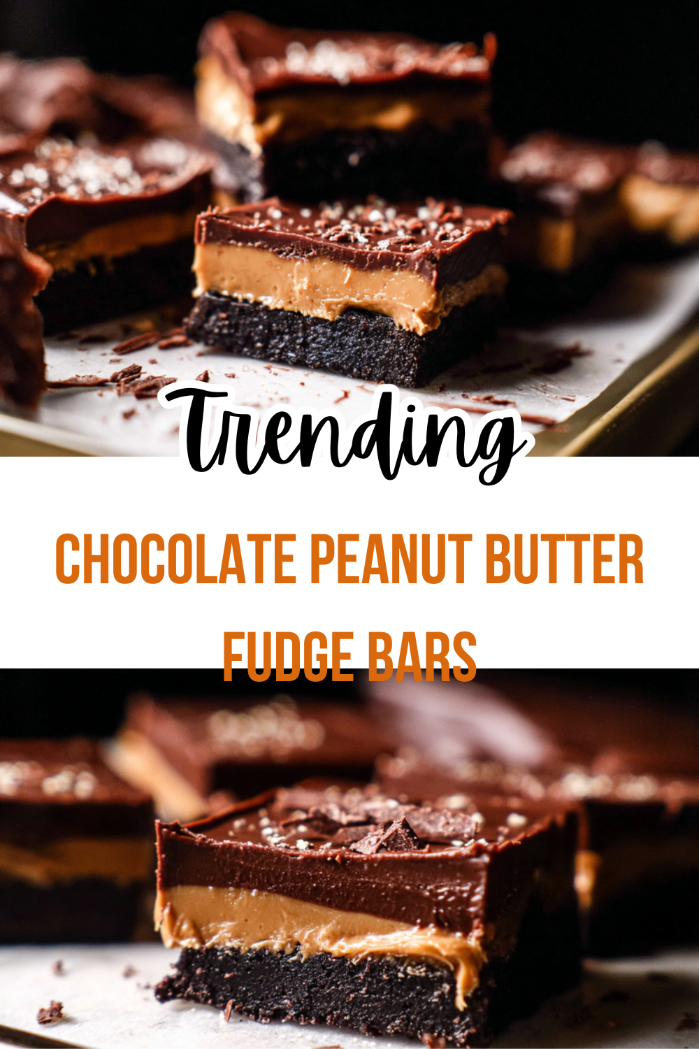 Chocolate Peanut Butter Fudge Bars