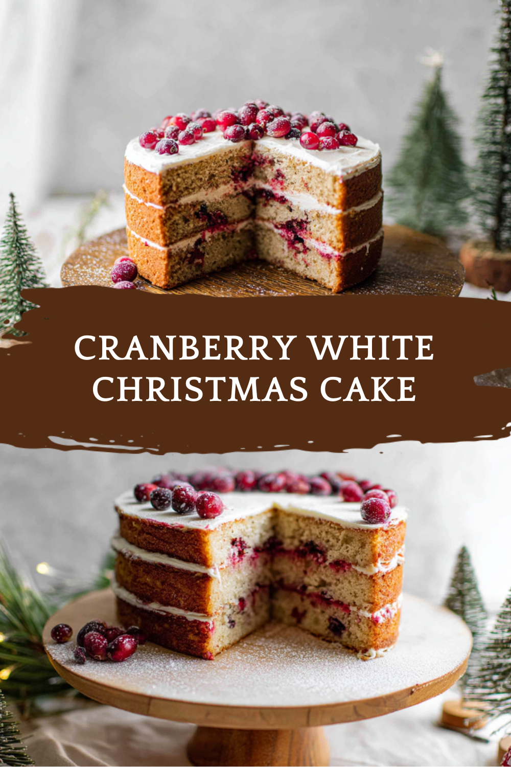 Cranberry White Christmas Cake