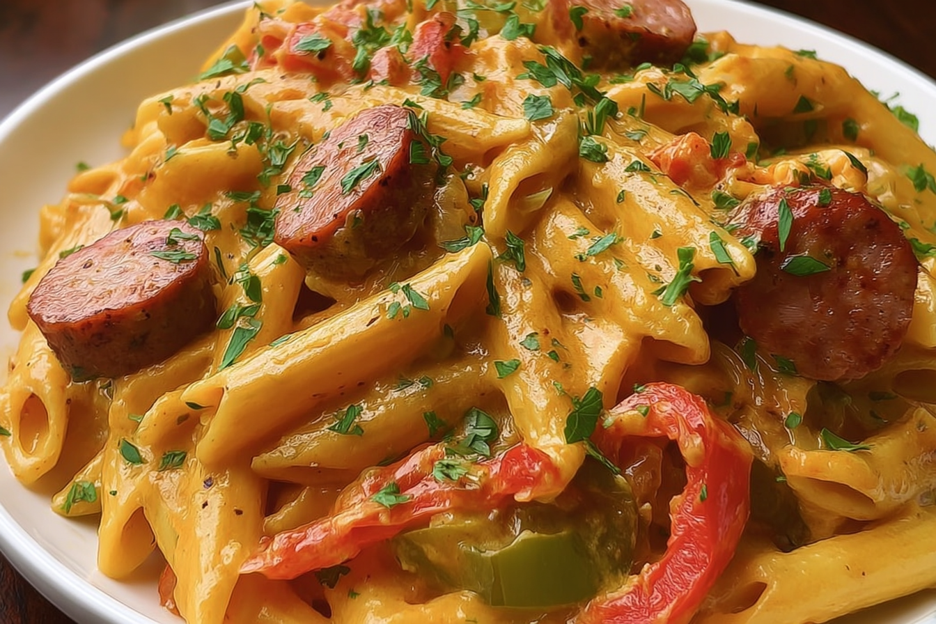 Creamy Cajun Sausage Pasta