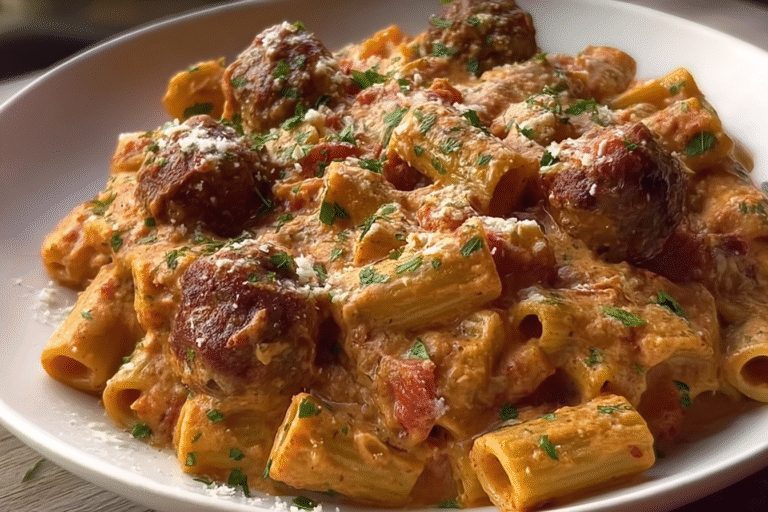 Creamy Meatball Pasta 96.Png