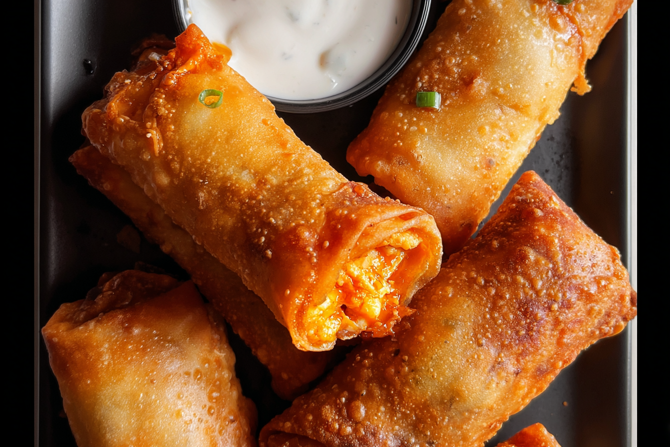 Crispy Buffalo Chicken Egg Rolls