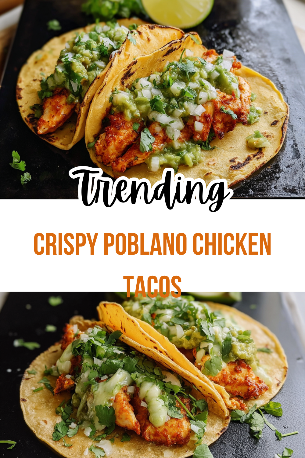 Crispy Poblano Chicken Tacos