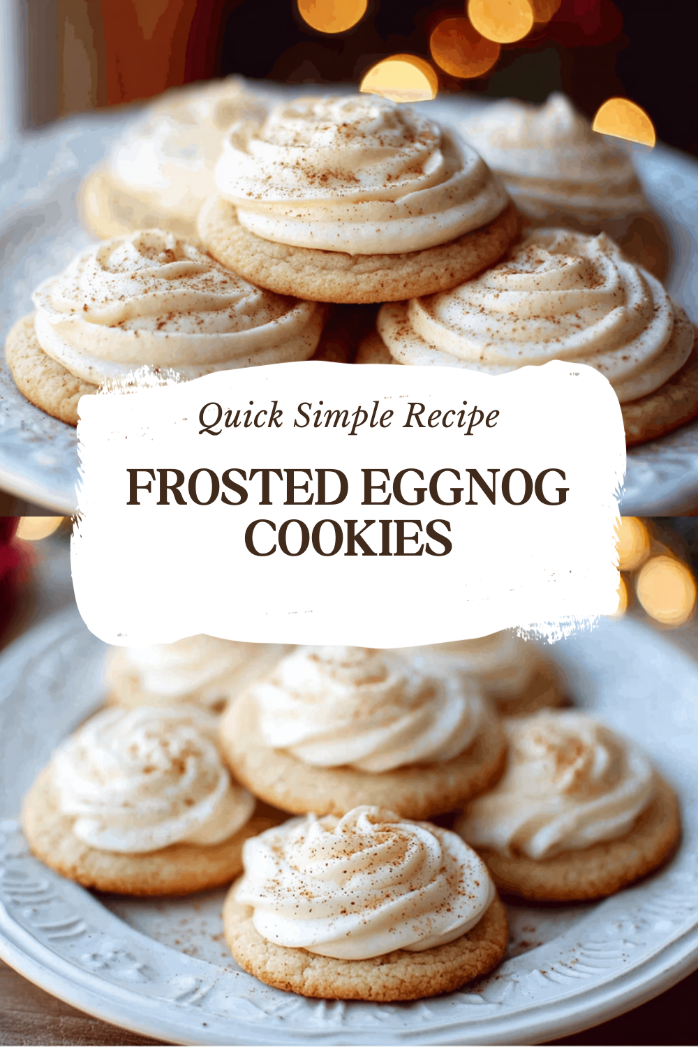 Frosted Eggnog Cookies