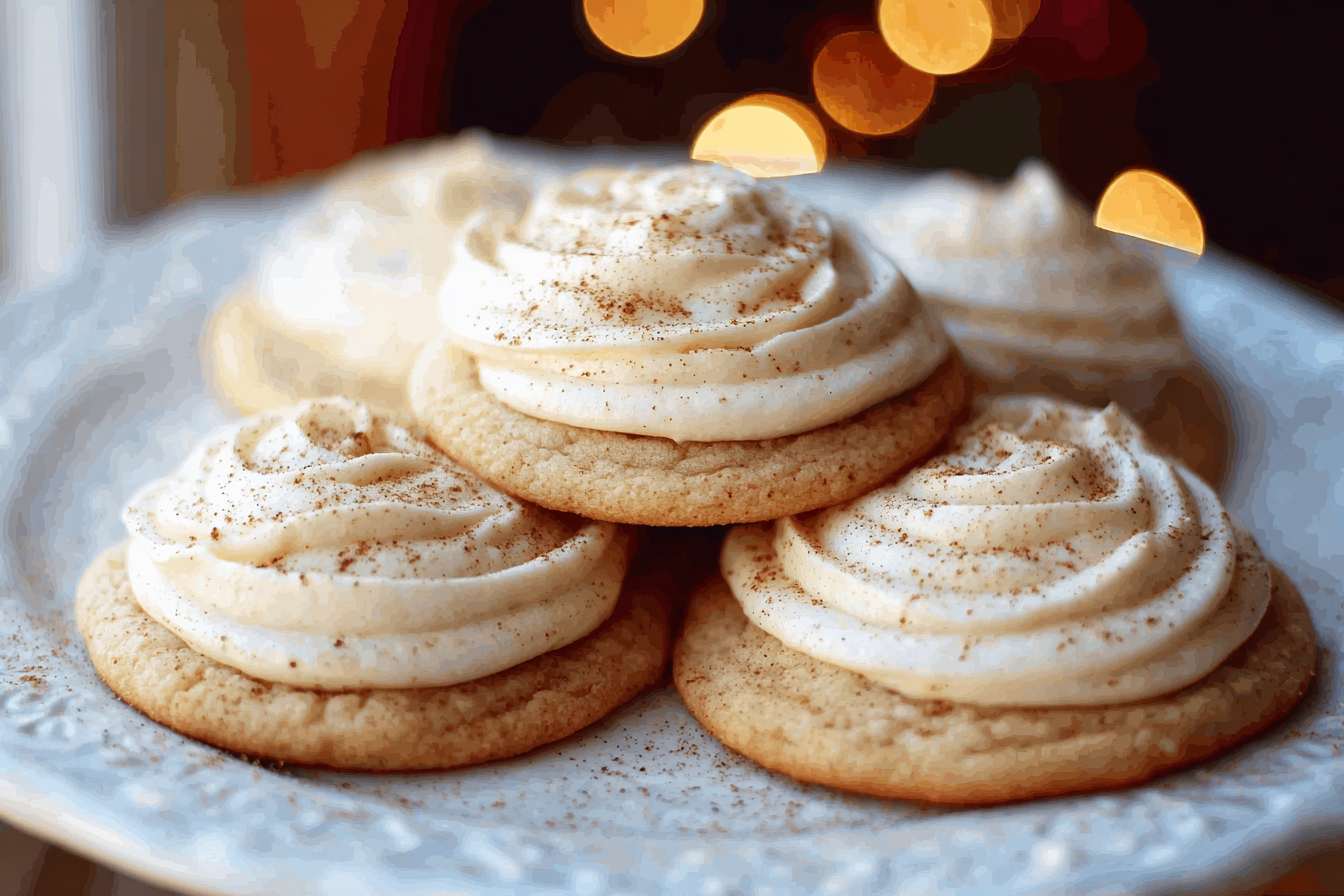 Frosted Eggnog Cookies