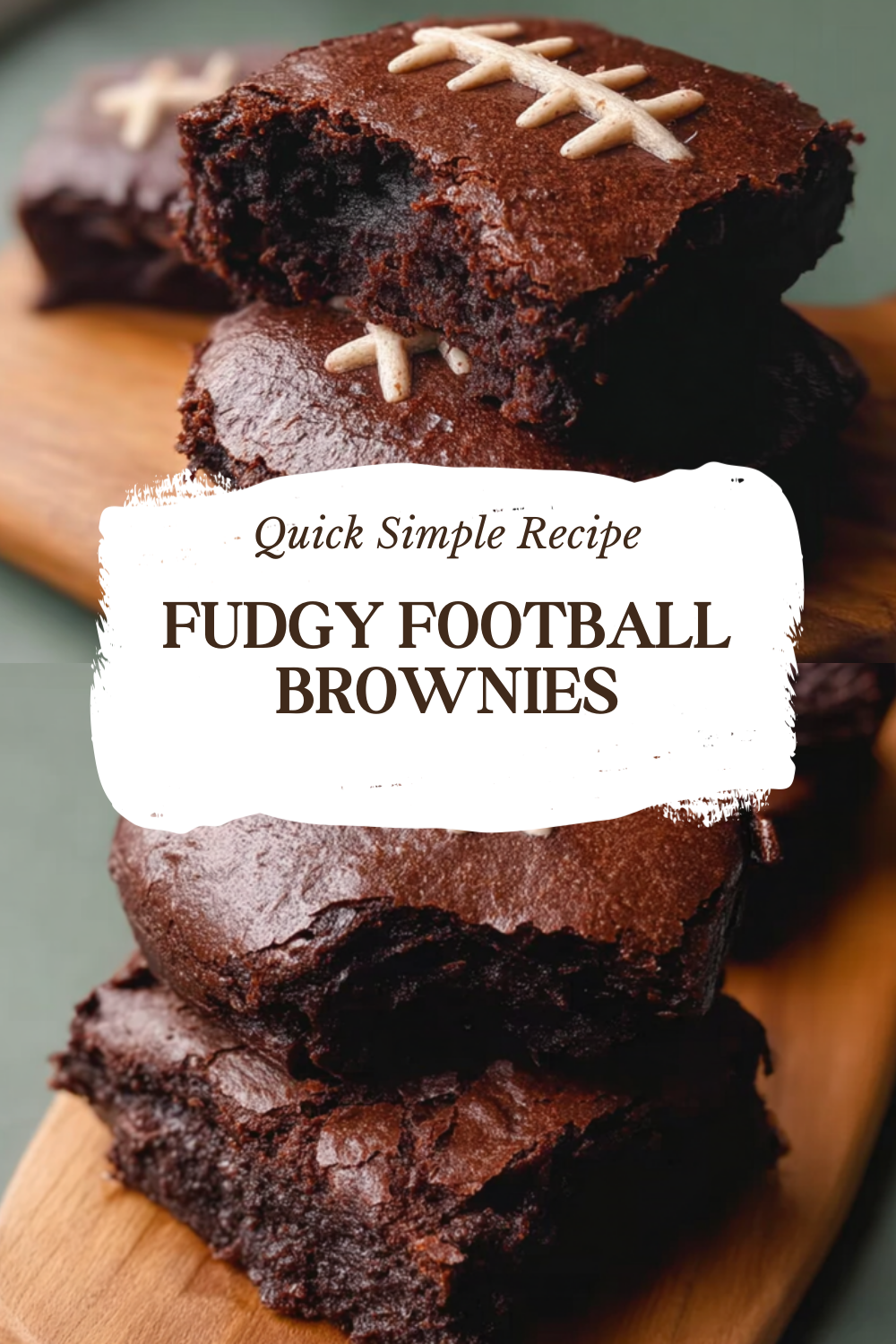 Fudgy Football Brownies