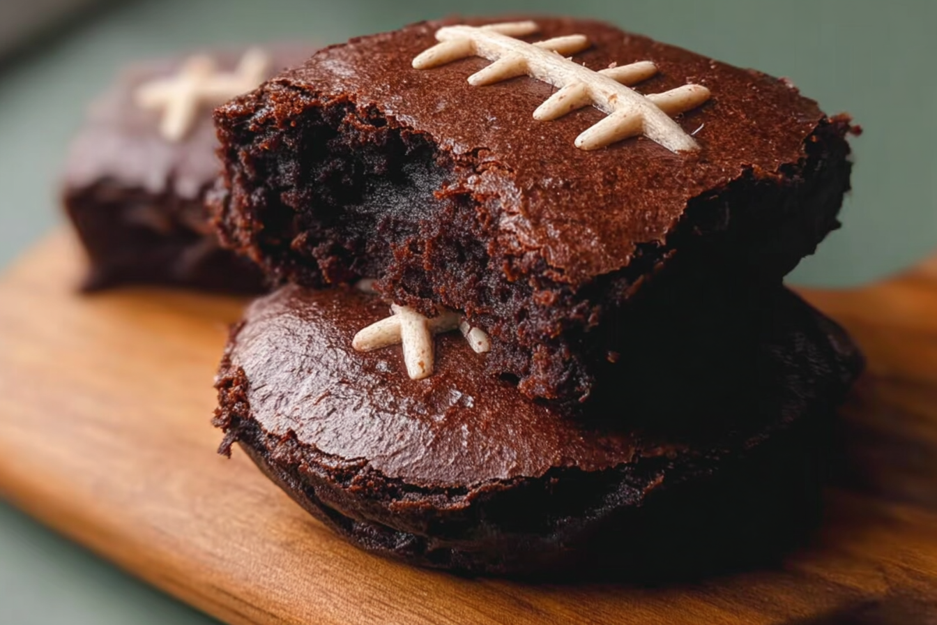 Fudgy Football Brownies
