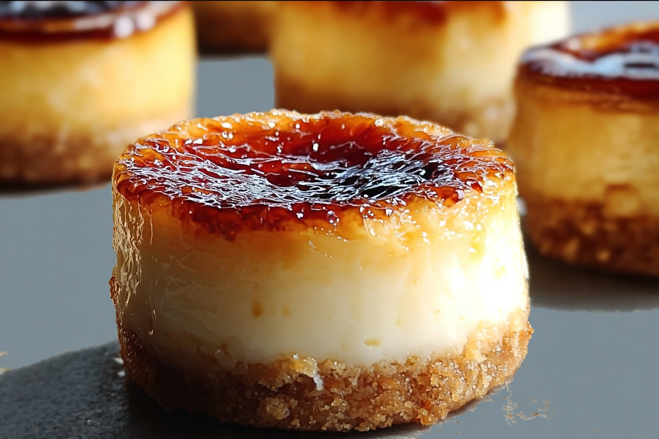 Mini Creme Brulee Cheesecakes