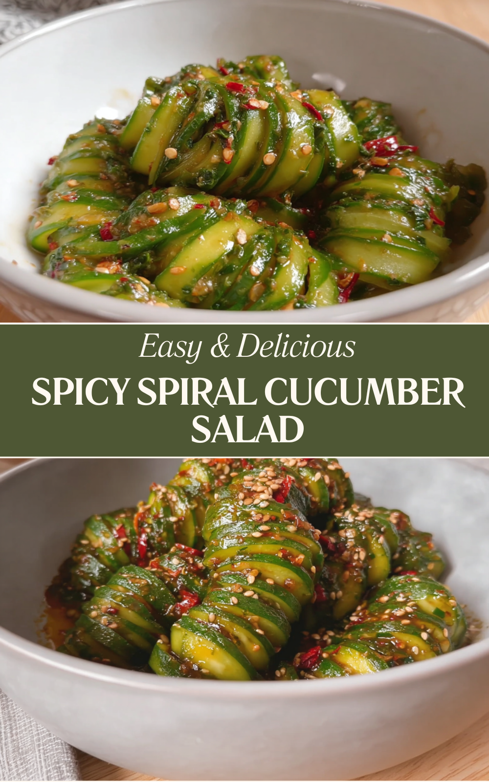 Spicy Spiral Cucumber Salad