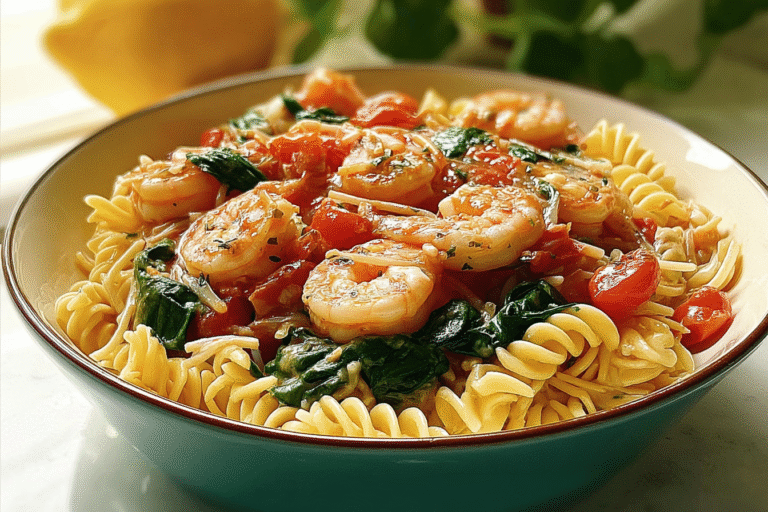 Tomato Spinach Shrimp Pasta Recipe 79.Png