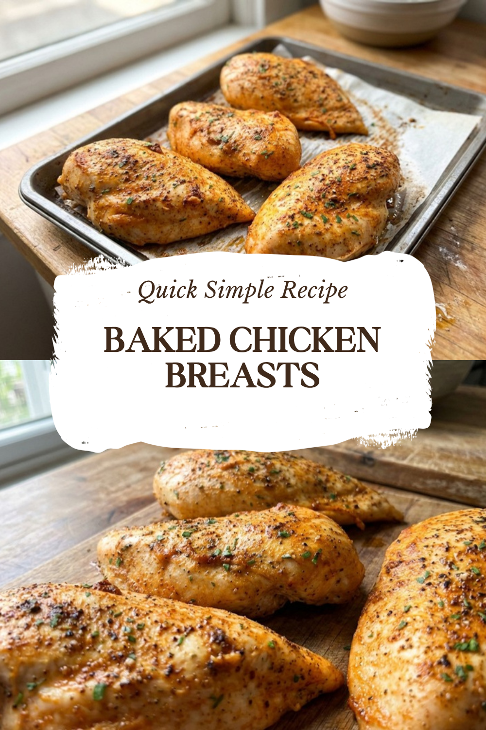 Baked Chicken Breasts Recipe: Juicy Tender And Simple 7 Baked Chicken Breasts