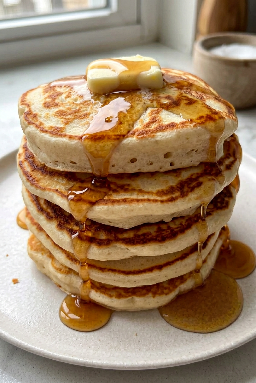 Fluffy Eggless Pancakes