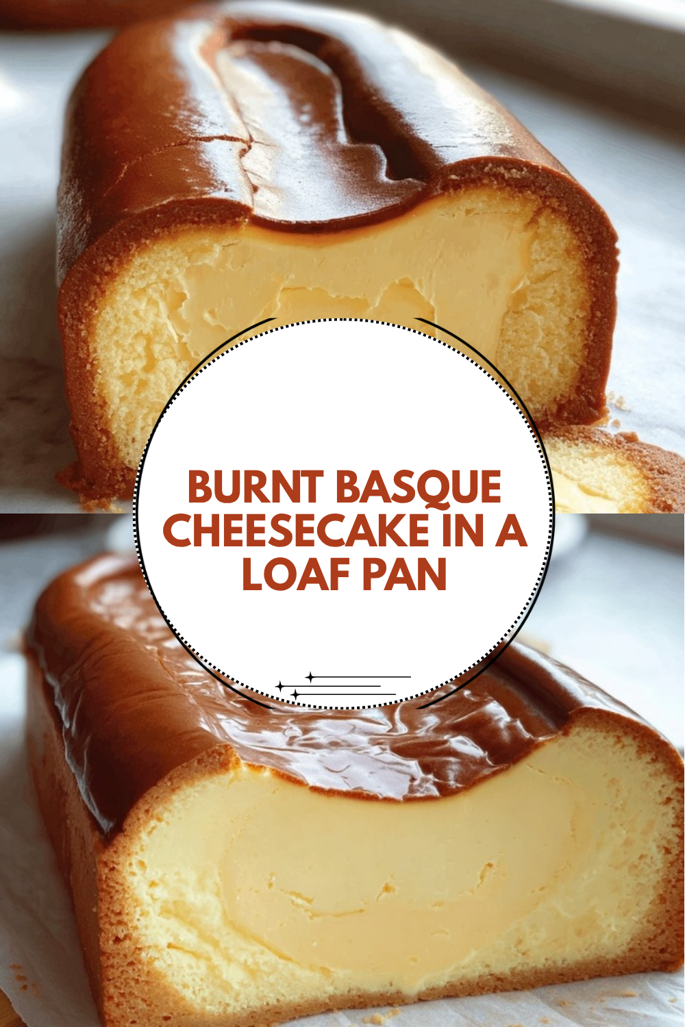 Burnt Basque Cheesecake In A Loaf Pan