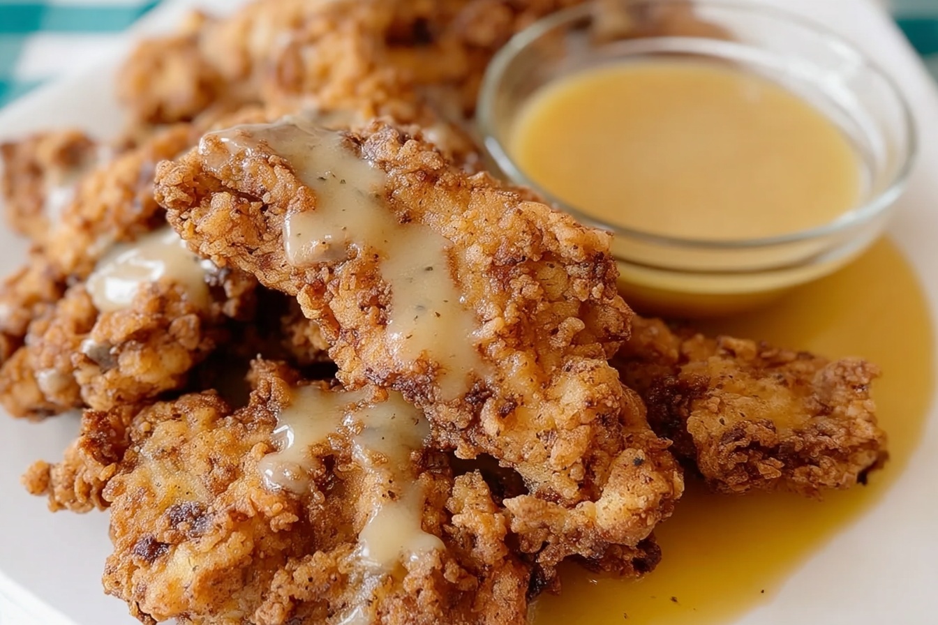 Chicken Fried Steak Fingers With Gravy