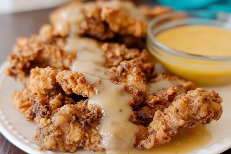 Chicken Fried Steak Fingers With Gravy 93.Png