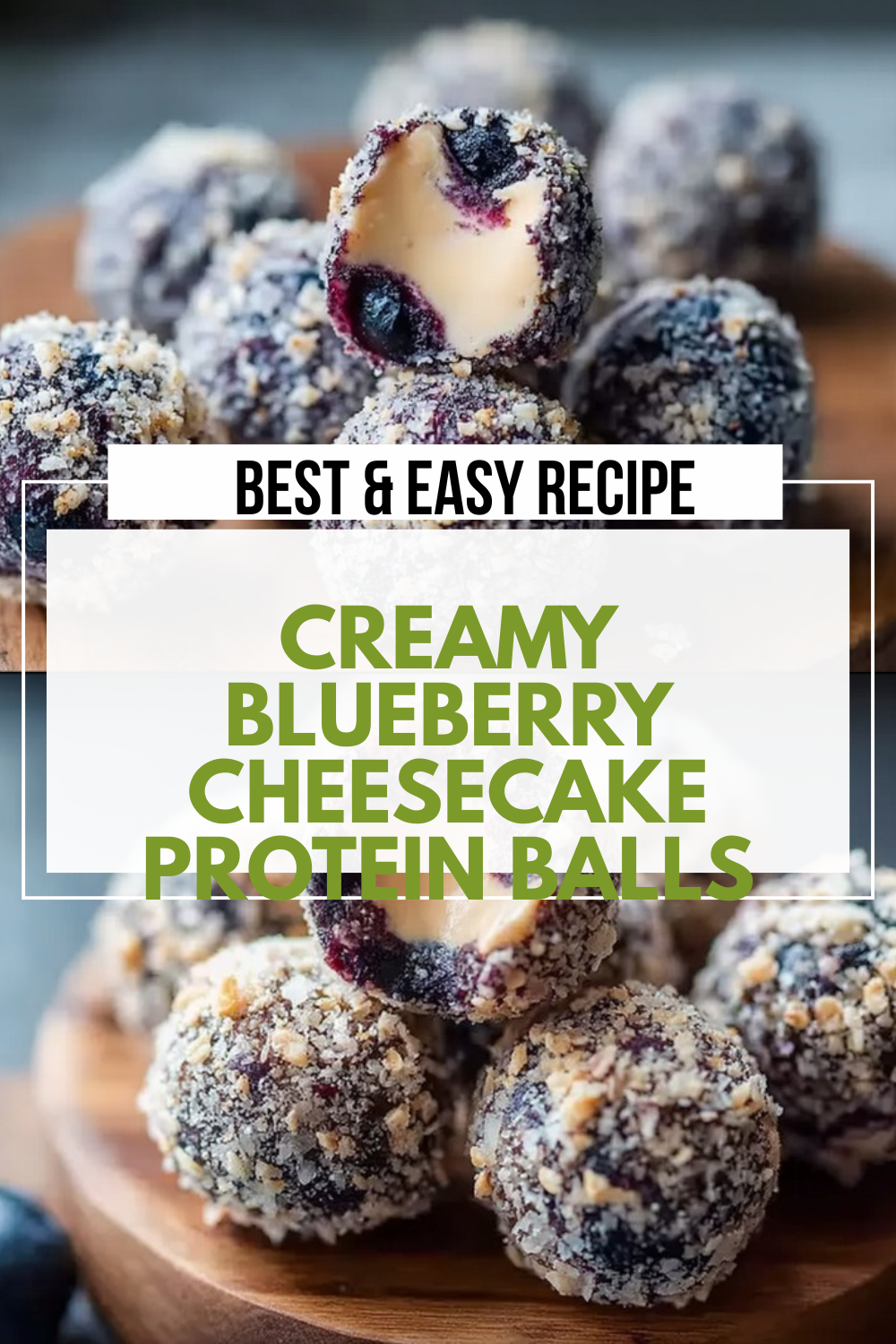 Creamy Blueberry Cheesecake Protein Balls