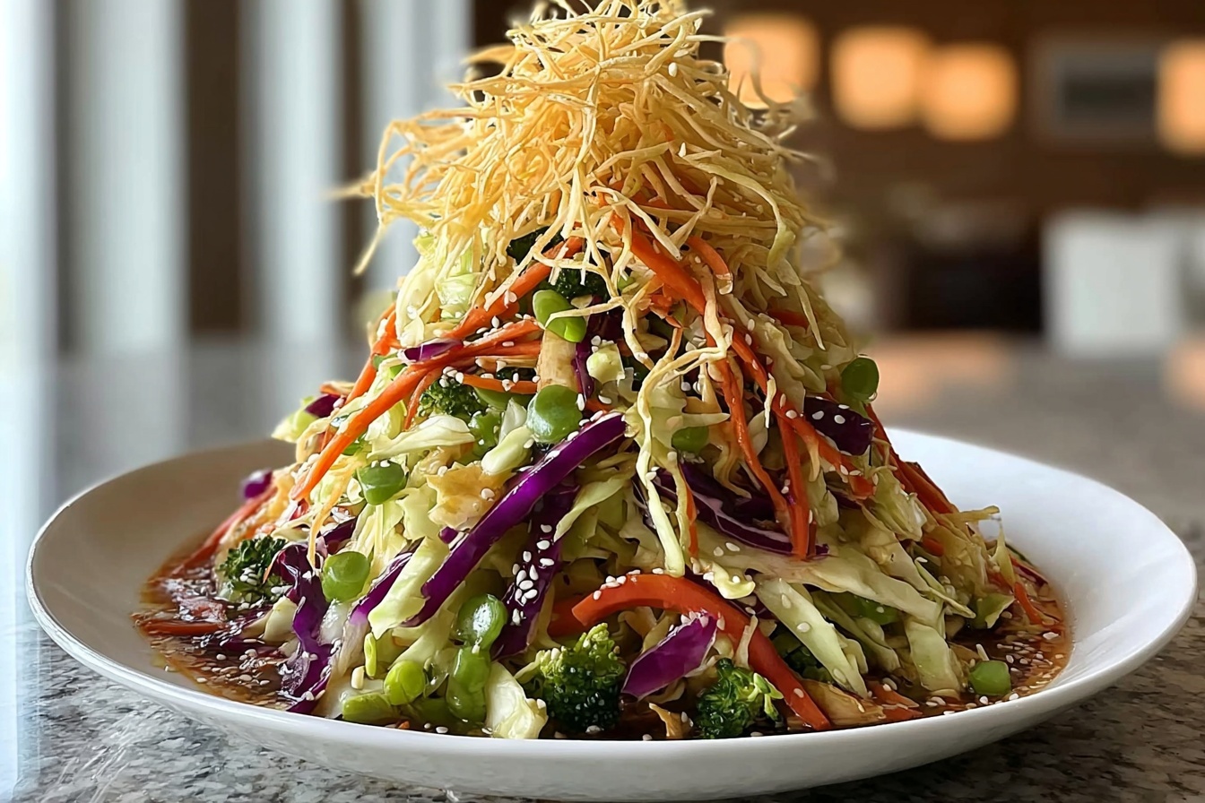 Crunchy Asian Cabbage Slaw With Addictive Sesame Dressing
