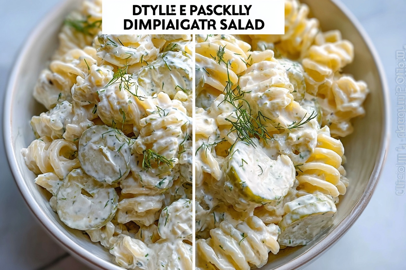 Easy Creamy Dill Pickle Pasta Salad