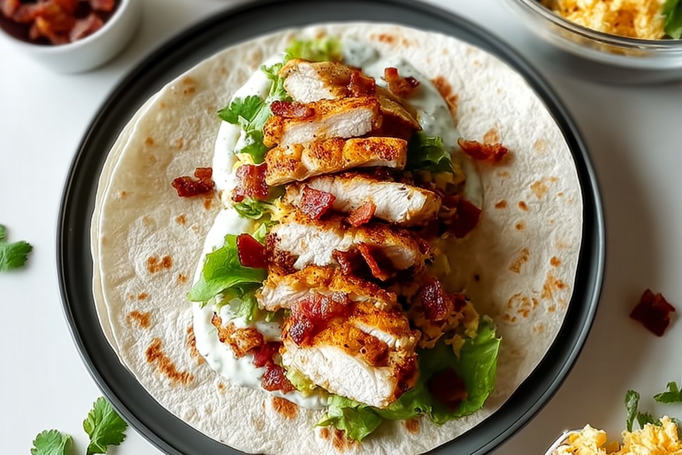 Easy Crispy Chicken Bacon Ranch Wrap 63.Png
