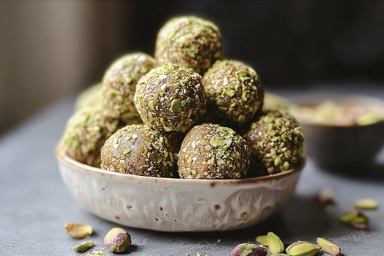 Easy Pistachio Protein Balls