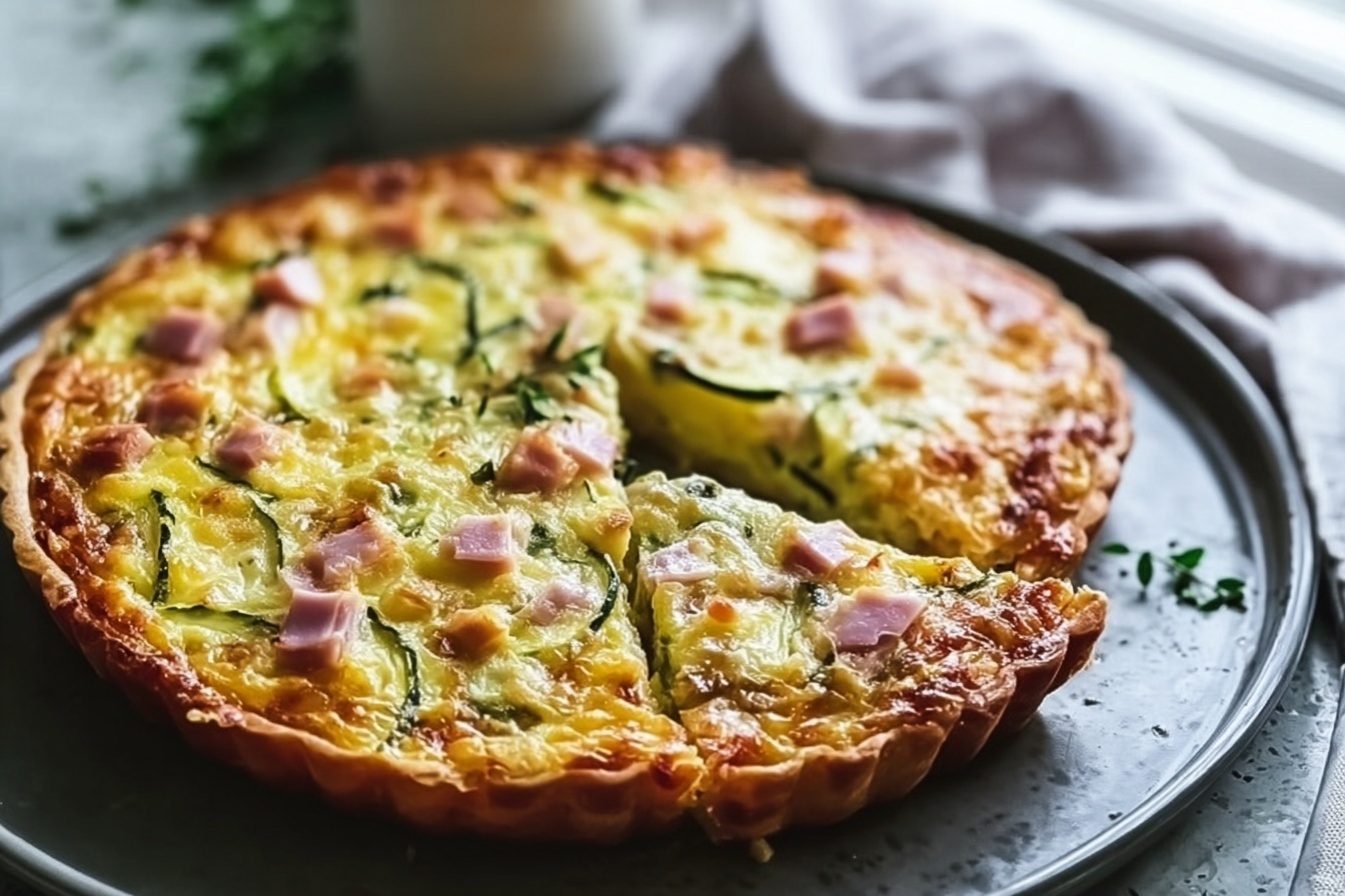 Crustless Southwestern Zucchini Ham Quiche 6 Ham And Zucchini Pie