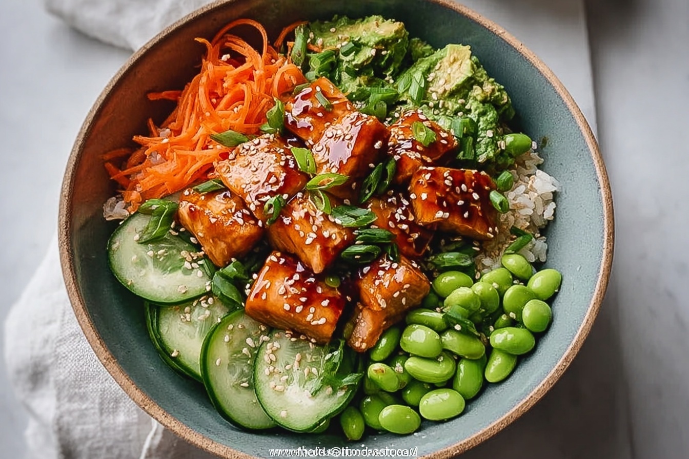 Healthy Sweet Chili Salmon Bowl