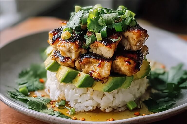 Honey Lime Chicken &Amp; Avocado Rice Stack 82.Png
