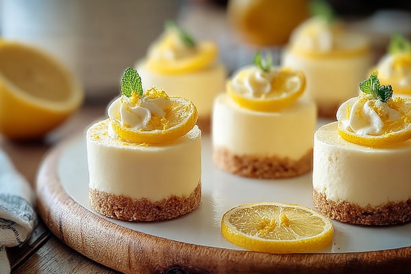 Mini Lemon Cheesecakes
