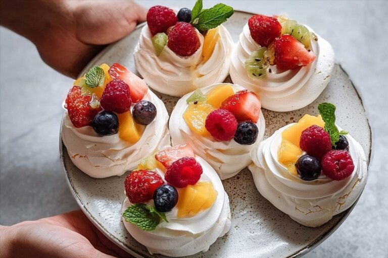 Mini Pavlovas With Fresh Fruit And Cream Recipe 53.Png