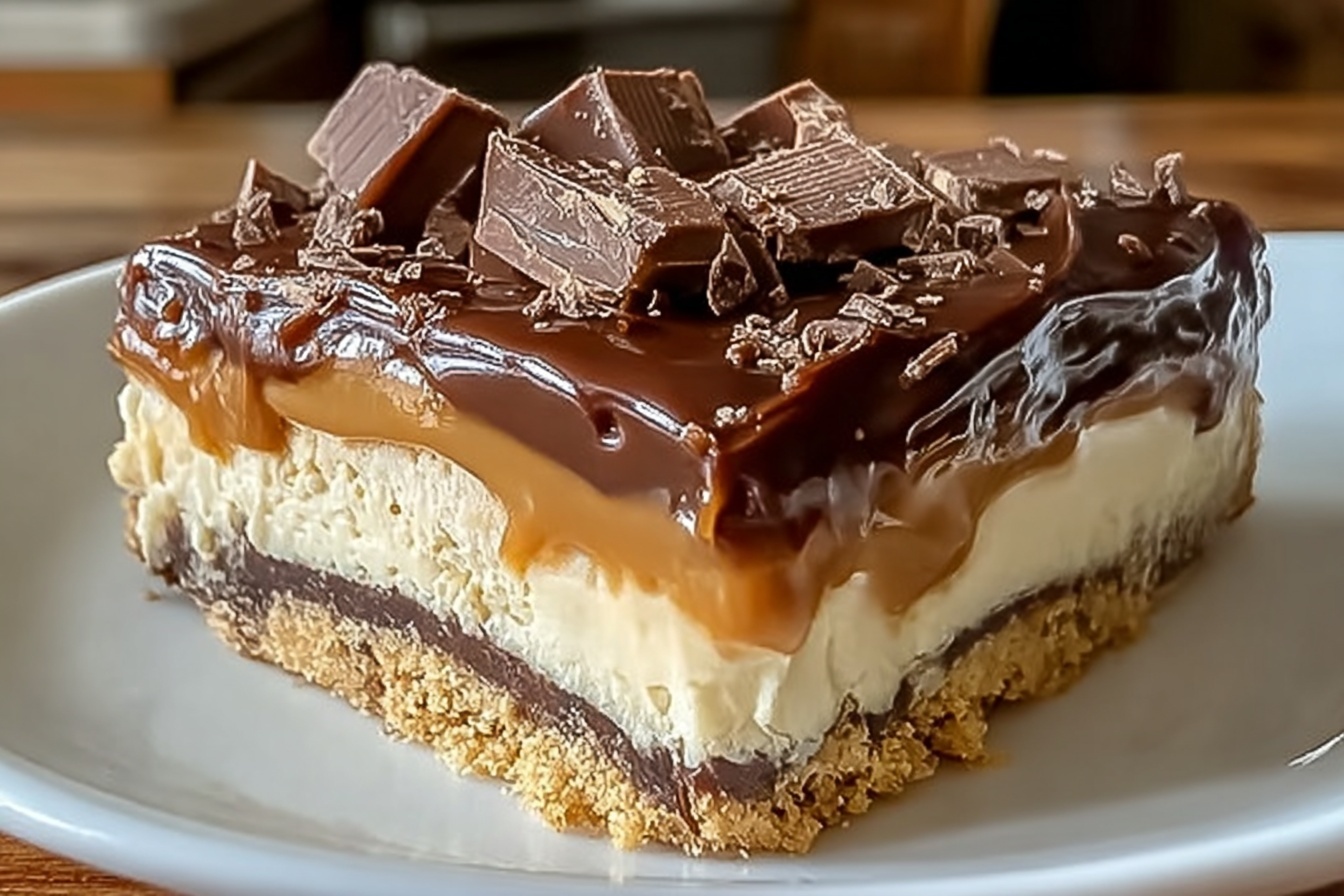 No-Bake Twix Cheesecake