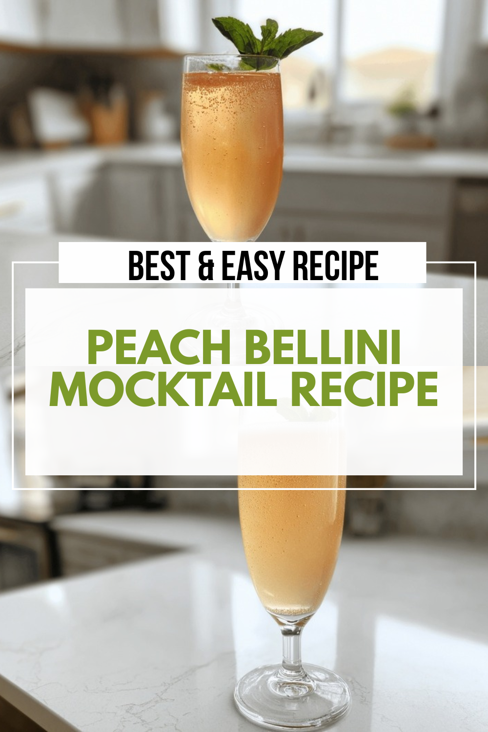 Peach Bellini Mocktail Recipe