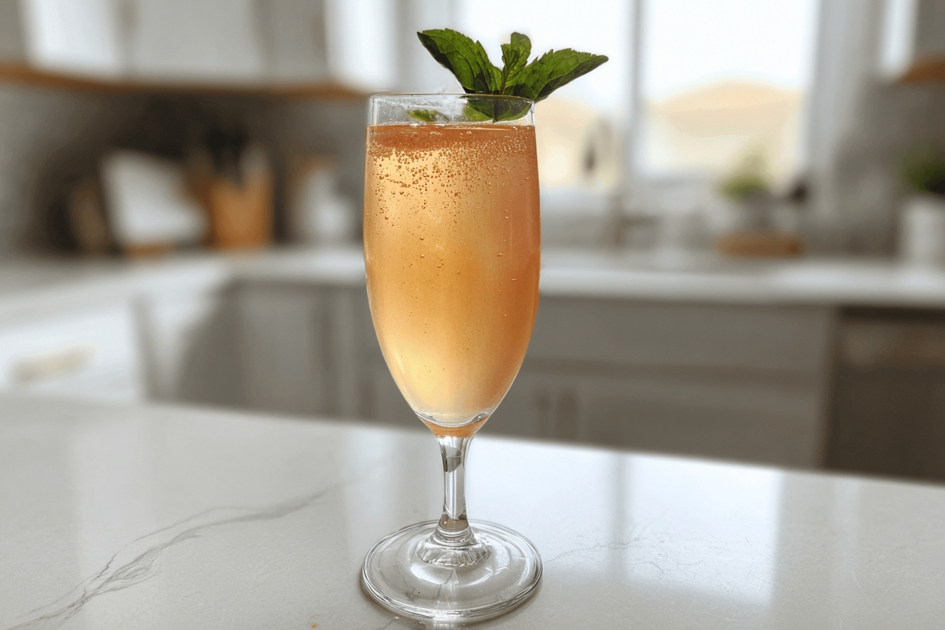Peach Bellini Mocktail Recipe
