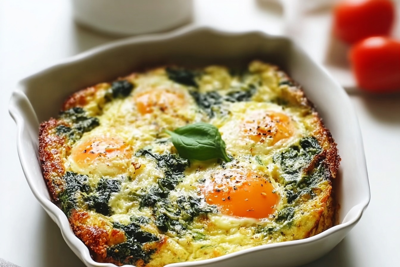 Quinoa Spinach Egg Bake