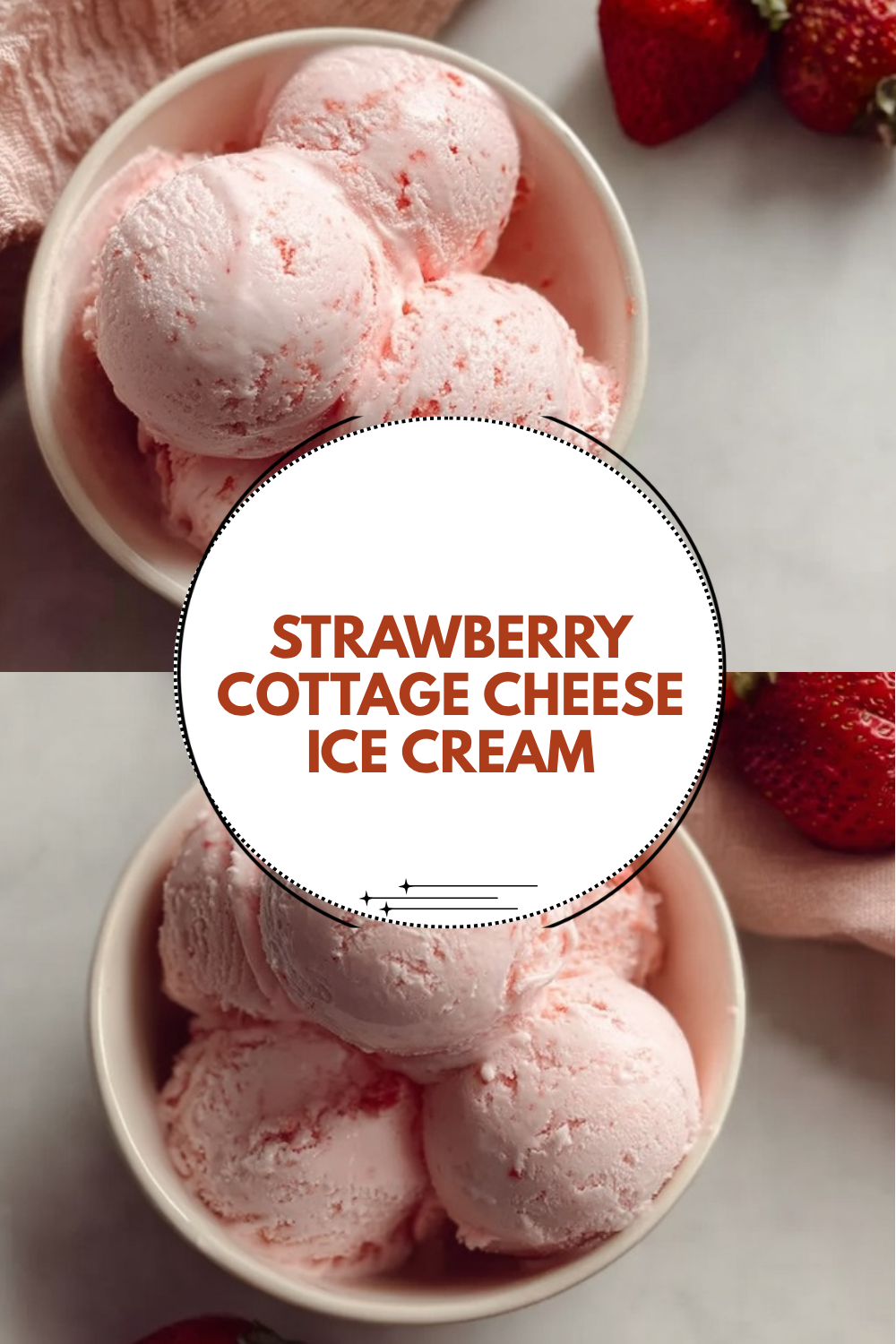 Strawberry Cottage Cheese Ice Cream