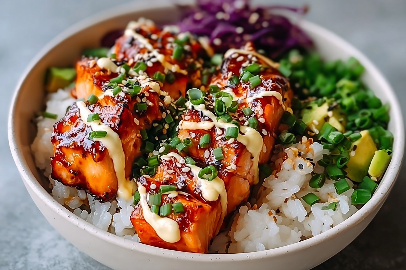 Teriyaki Salmon Bowl (30 Minute Recipe) 6 Teriyaki Salmon Bowl